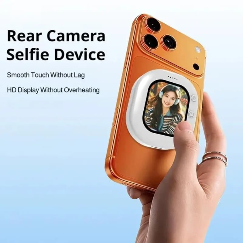 Mini Wireless Magnetic Phone Screen Projector Mobile Phone Rear Camera Selfie Video Camera for Vlog Live Selfie Screen