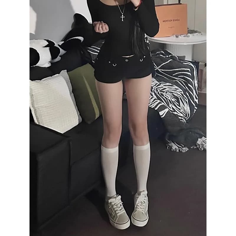Women's Low-Rise Baggy Denim Shorts