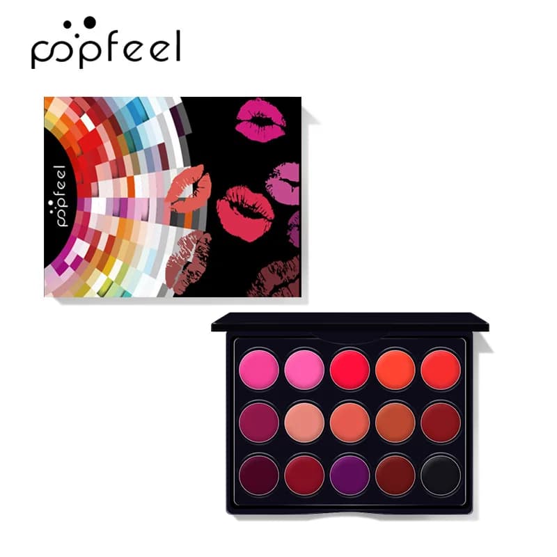 15-Color Mini Lip Gloss Palette