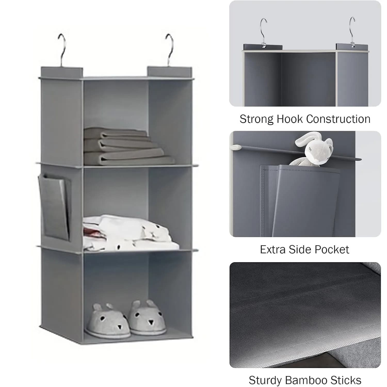 Hanging Closet Organizer with 6 Shelves