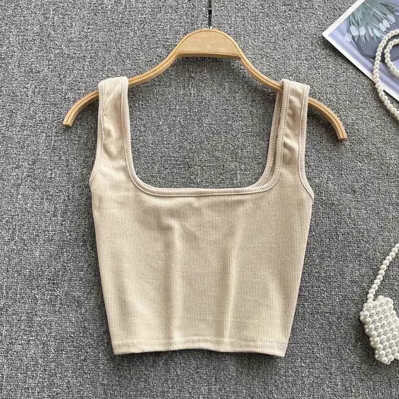 Women's Backless Y2K Crop Tank Top