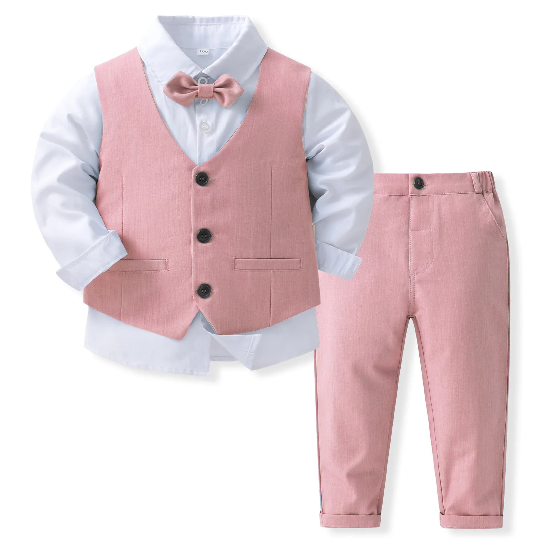 Kids Solid Formal Cotton Suit 1-6 Years