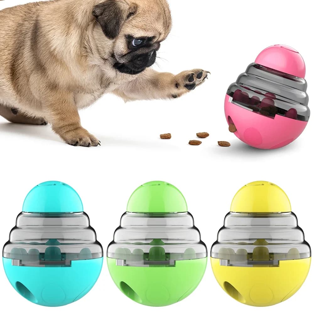 Interactive Dog Treat Dispenser Tumbler Toy