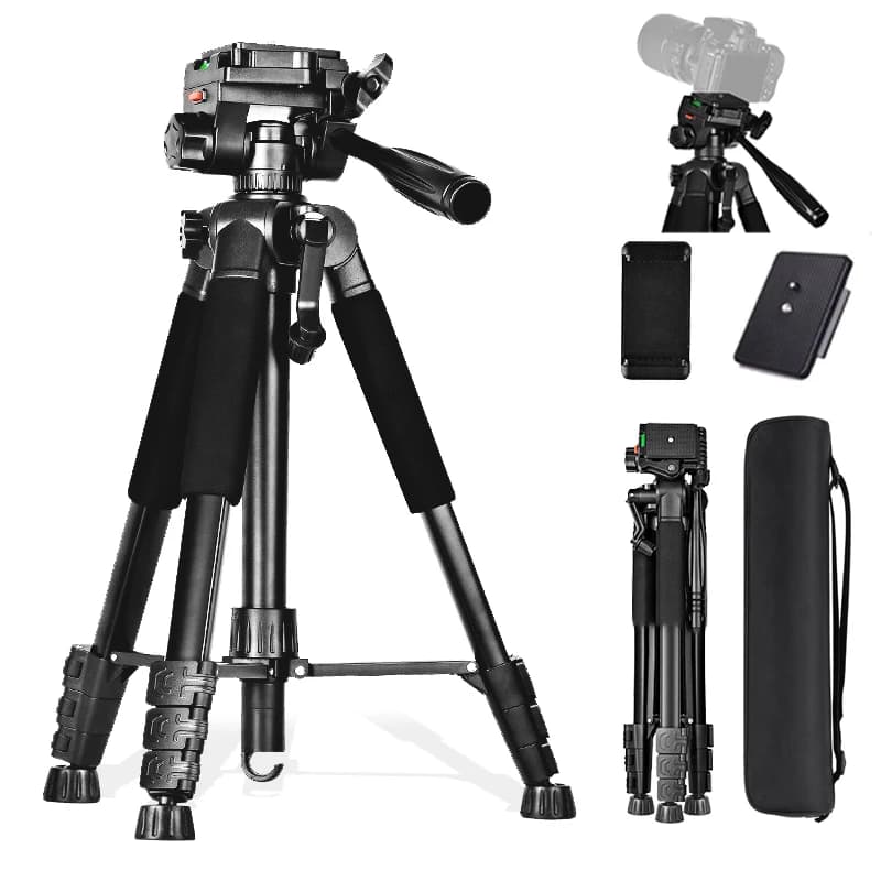 Heavy Duty Camera Tripod With Phone Holder