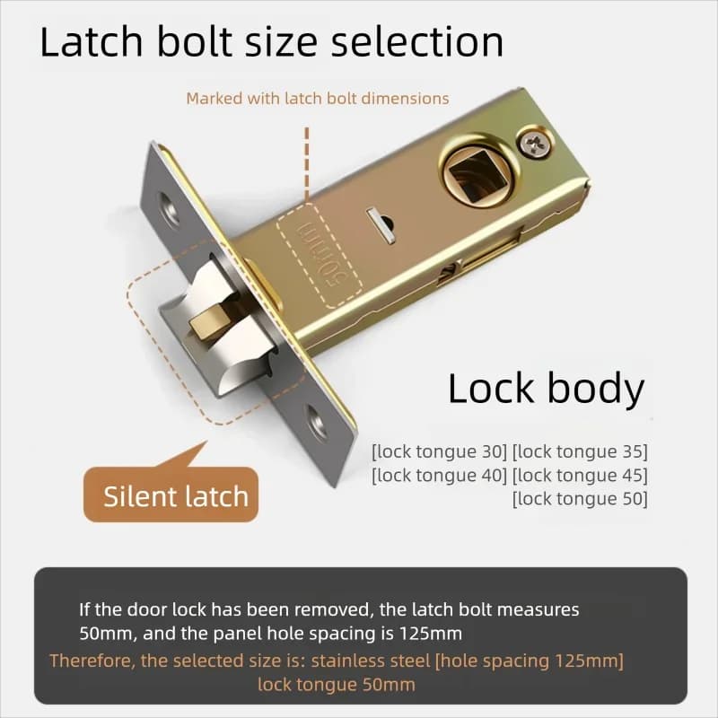 Bathroom Door Lock With Aluminum Alloy Handle