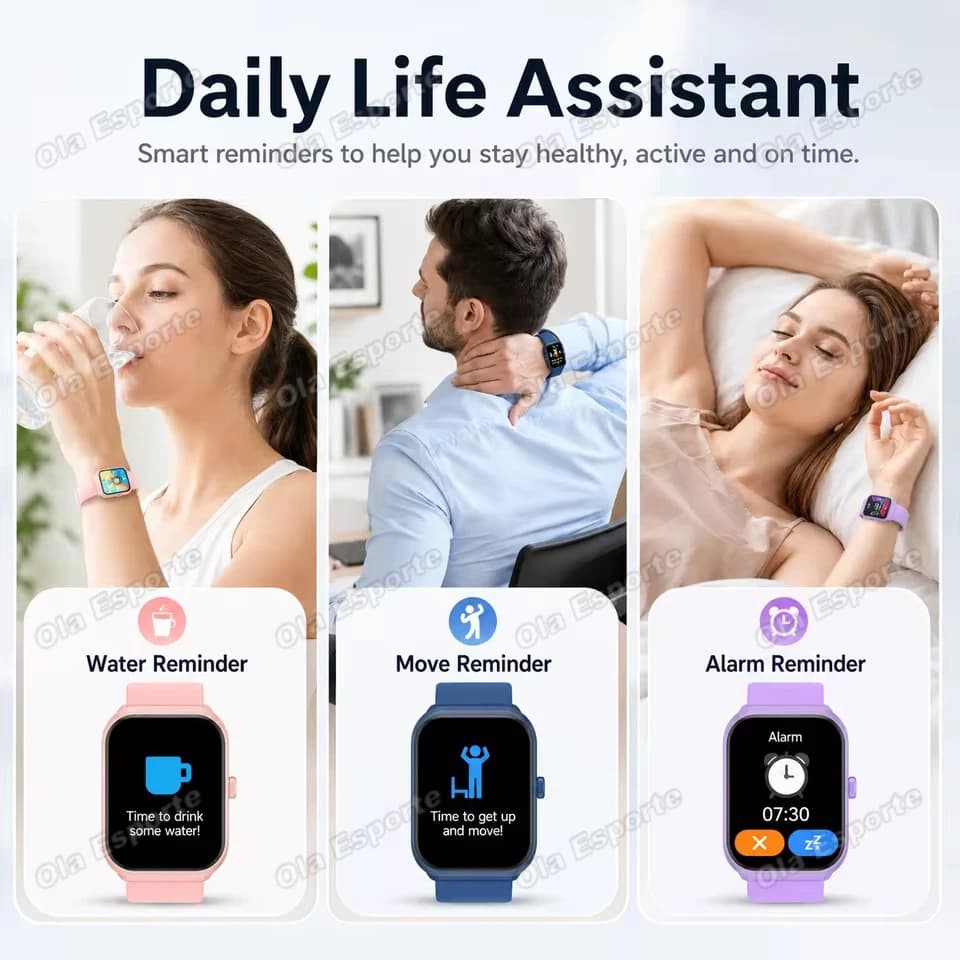 Smart Watch For Android IOS Watches 2.01inch HD Display Bluetooth Call Message Alert Music Sports Mode Smartwatch Men Women HW12