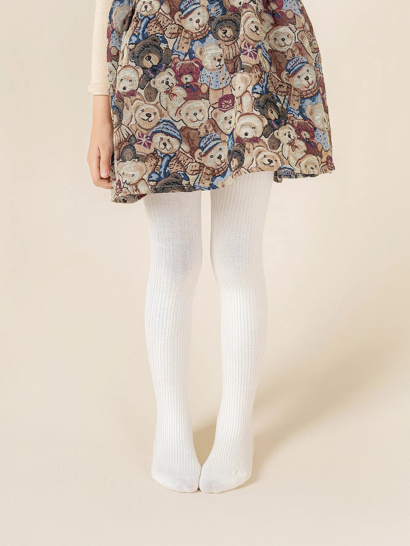 Girls Cotton Bowknot Tights
