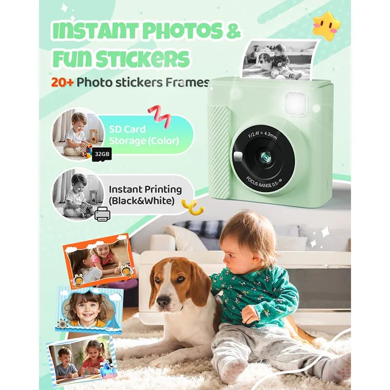 1080P Portable Instant Print Camera