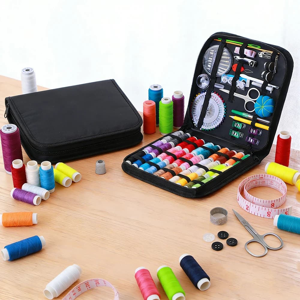 Complete Sewing Kit Set, Includes Threads, Needles, Scissors, Tape Measure, Buttons, for DIY Handcraft, Home Use & Travel