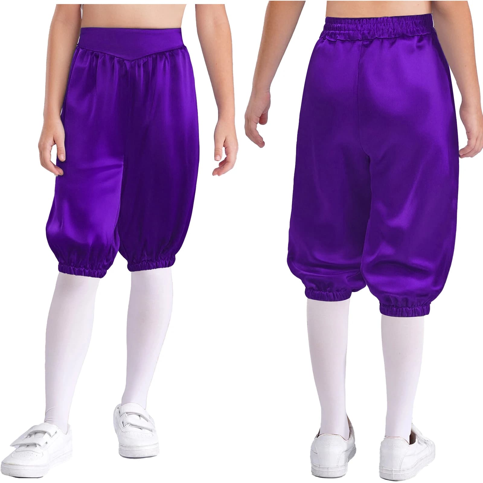 Kids Medieval Capri Pants High Waist Lantern Style