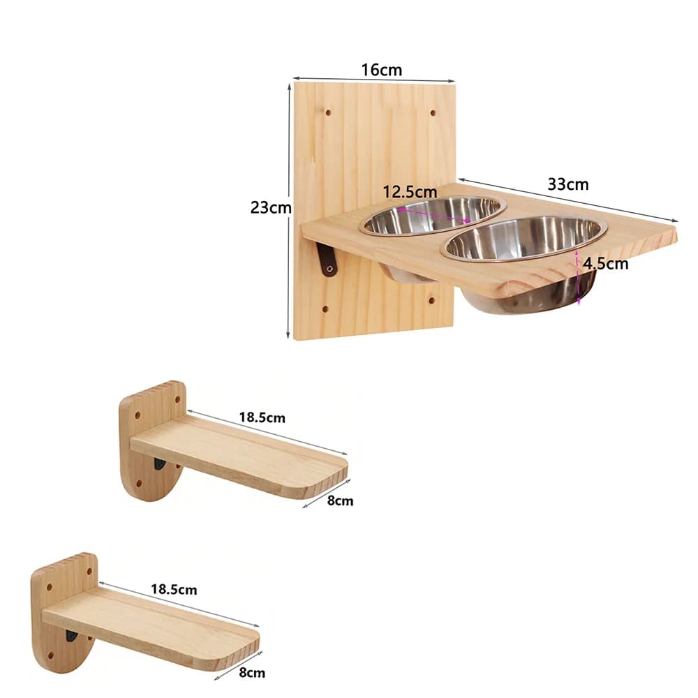 Wall Mounted Cat Tree with Floating Shelves
