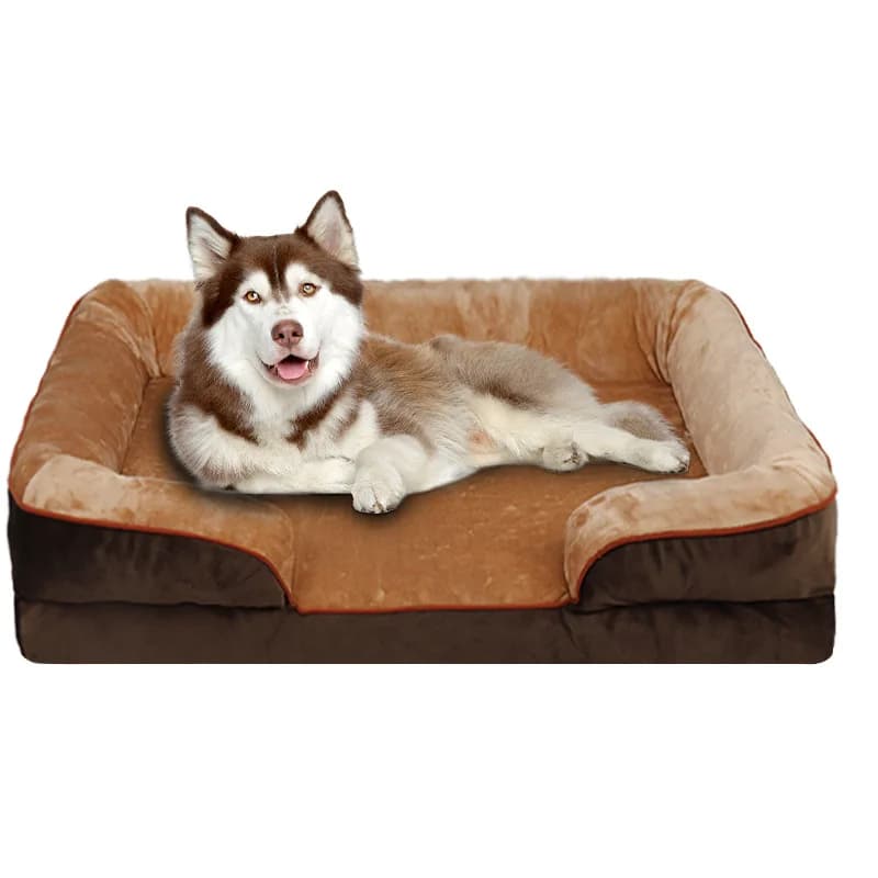 Large Orthopedic Dog Bed with Bolsters