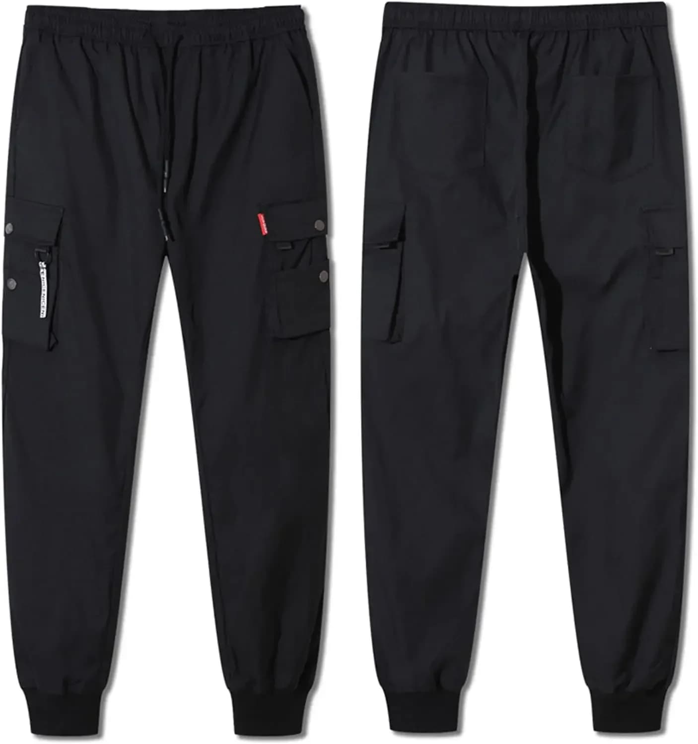 Black Elastic Ankle Sports Pants for Women
