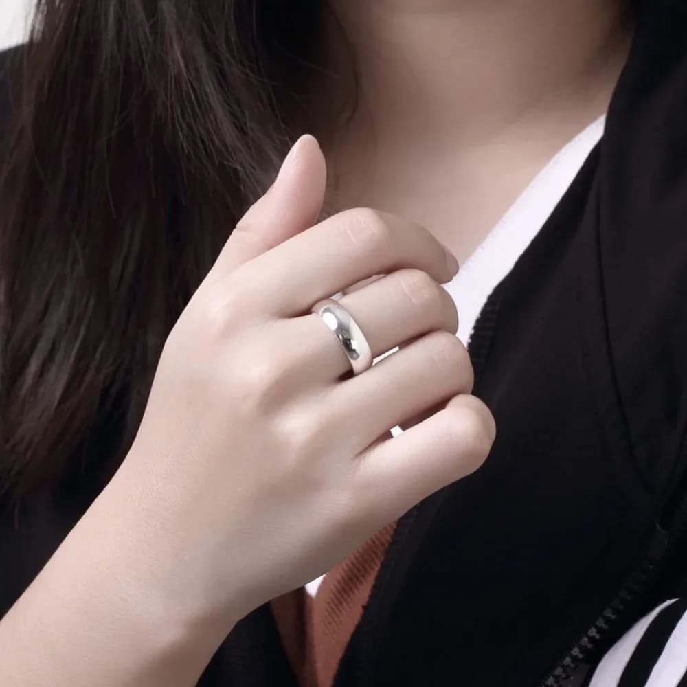 925 Sterling Silver Smooth Round Band Ring