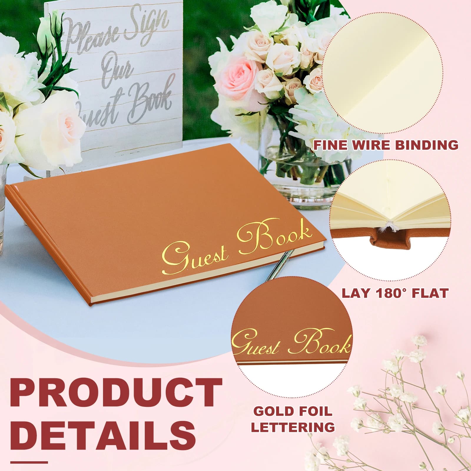 Elegant Leather Guest Book