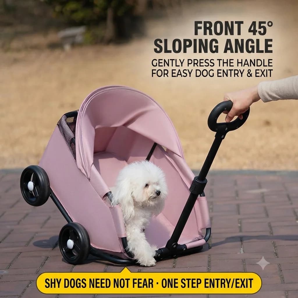 Light Foldable Pet Stroller for Dogs and Cats