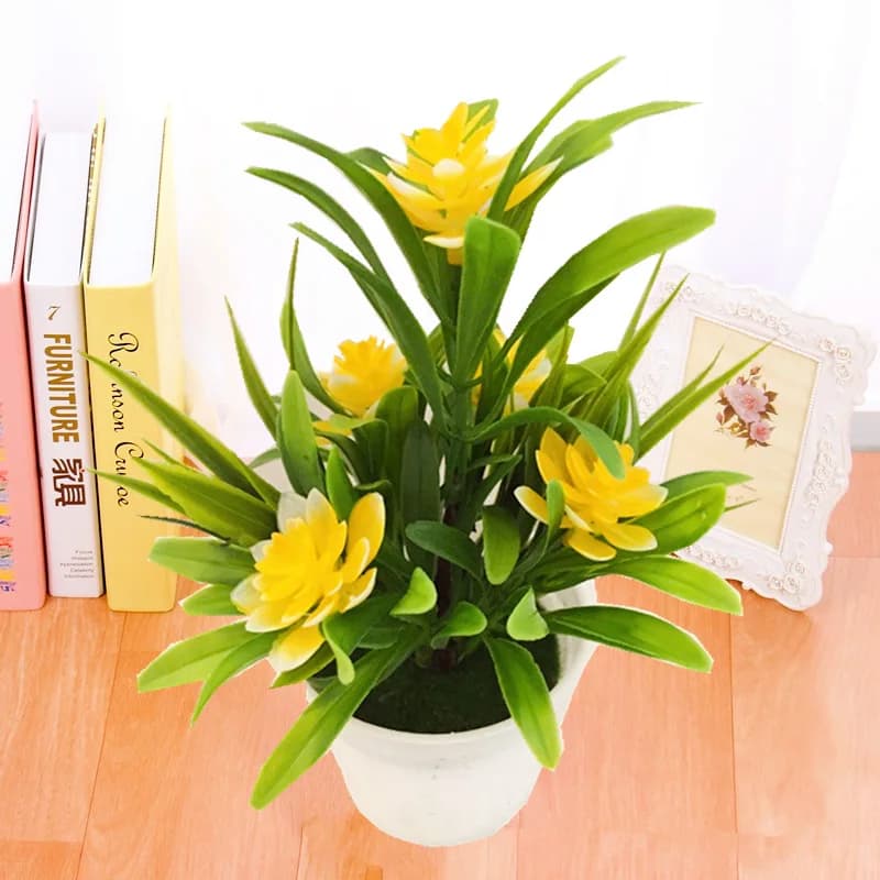 Artificial Lotus Flower Plant Pot Arrangement