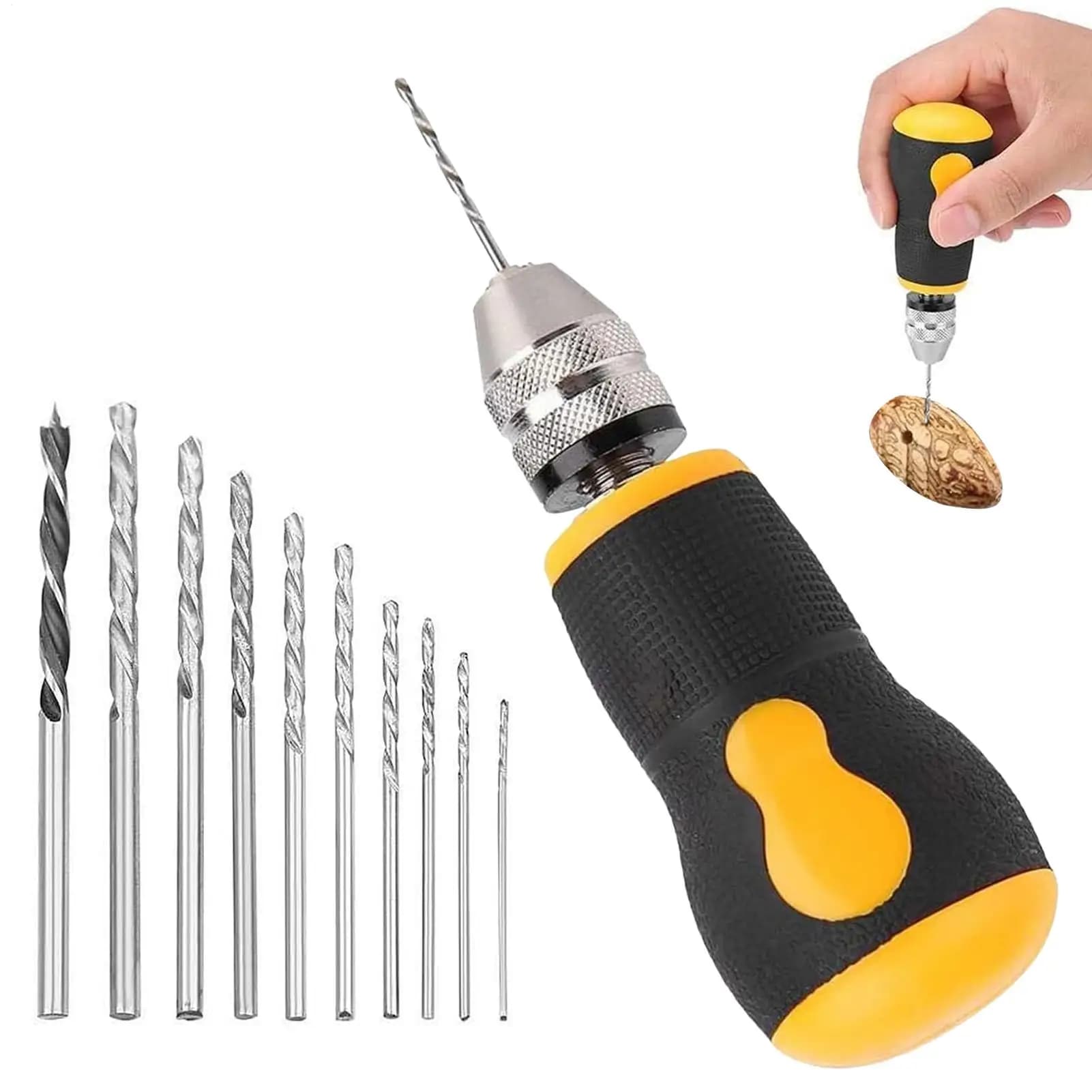 Manual Drill Mini Hand Drill Tool Portable Tool Set Small Hand Drill Woodworking Hand Drill Portable Manual Hand Drill tools