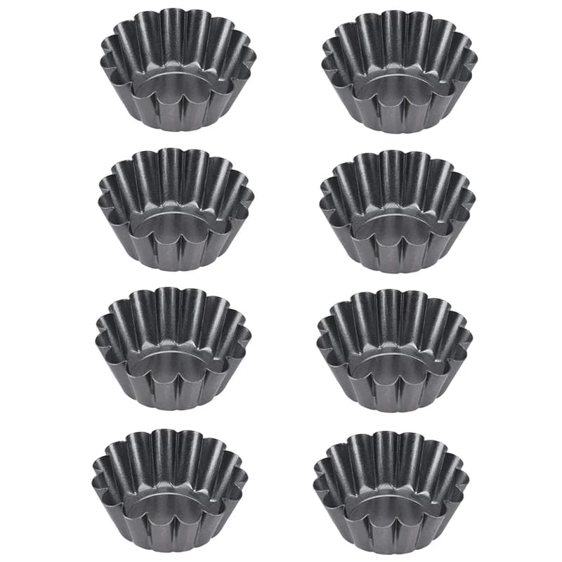 Mini Tart Pan Carbon Steel Non-Stick Fluted
