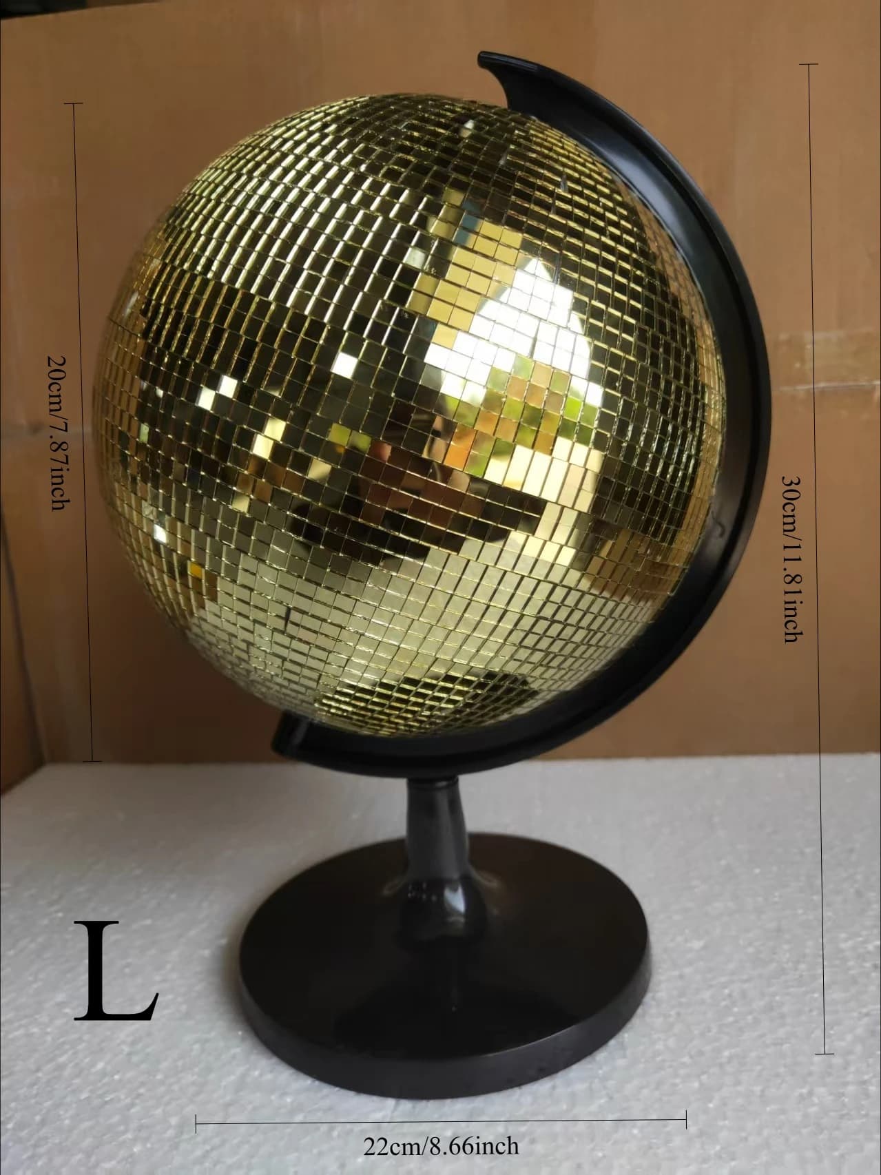 Rotating Glass Mirror Ball Ornament Light