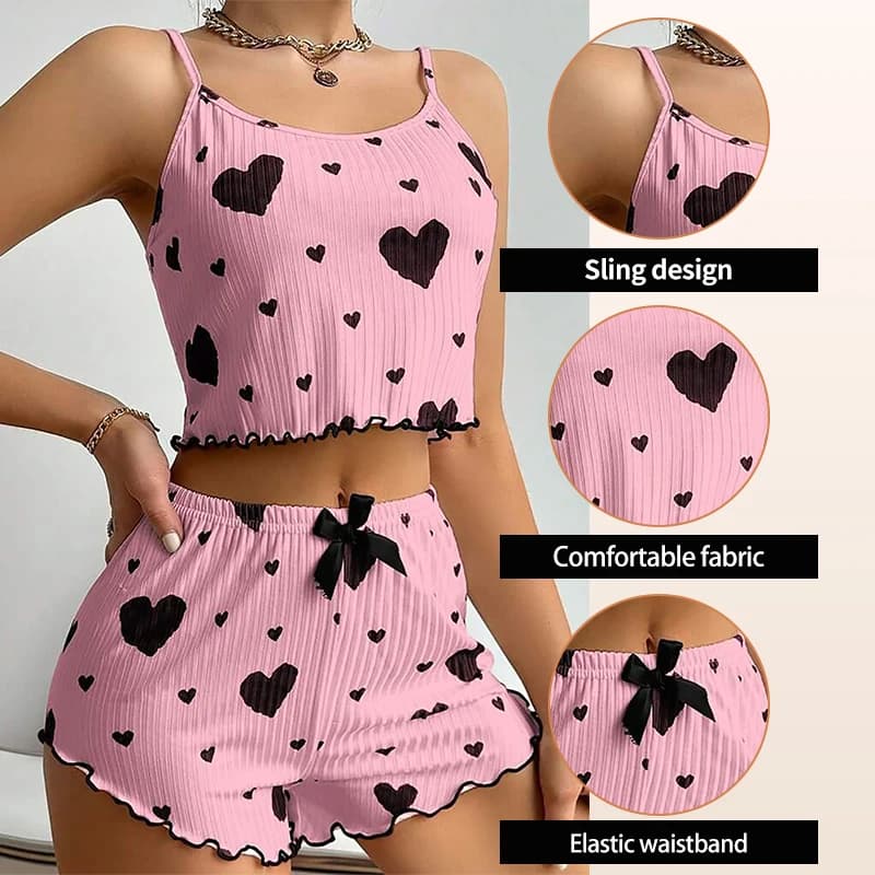 Women's Tank Top and Shorts Pajama Set