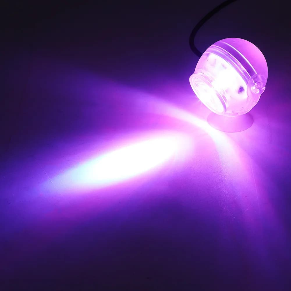 1W LED Color-Changing Aquarium Light - 360° Rotatable, Multi-Color Underwater Light for Fish Tanks & Ponds (USB Powered)