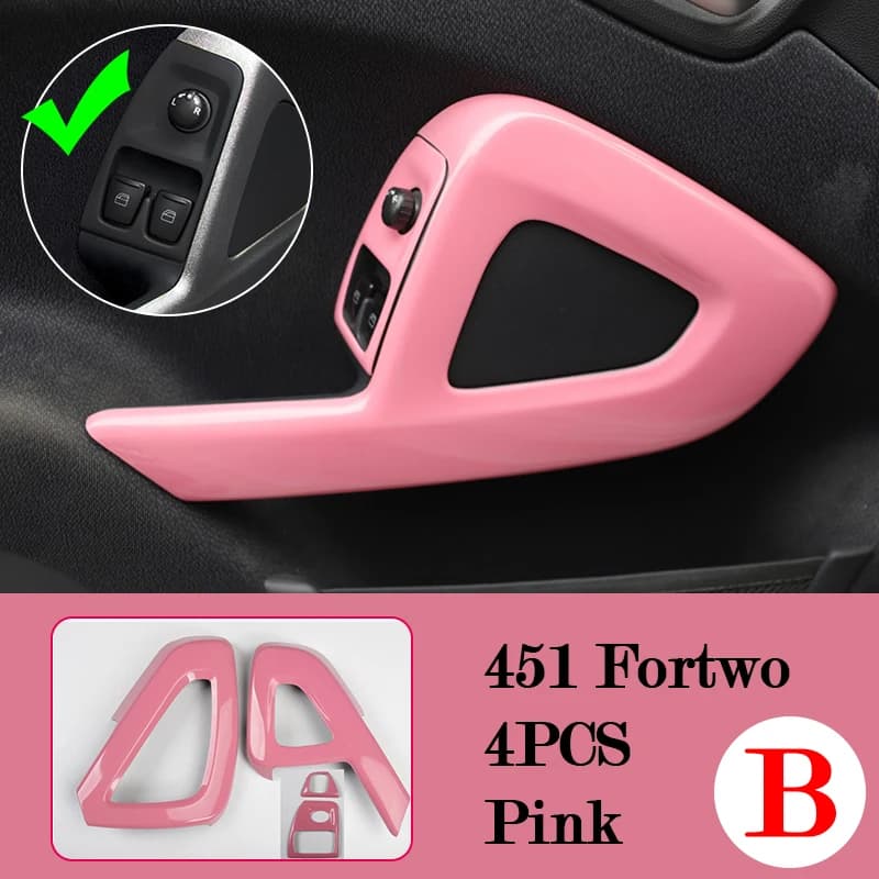 Pink ABS Interior Protective Shell Mercedes Smart 451