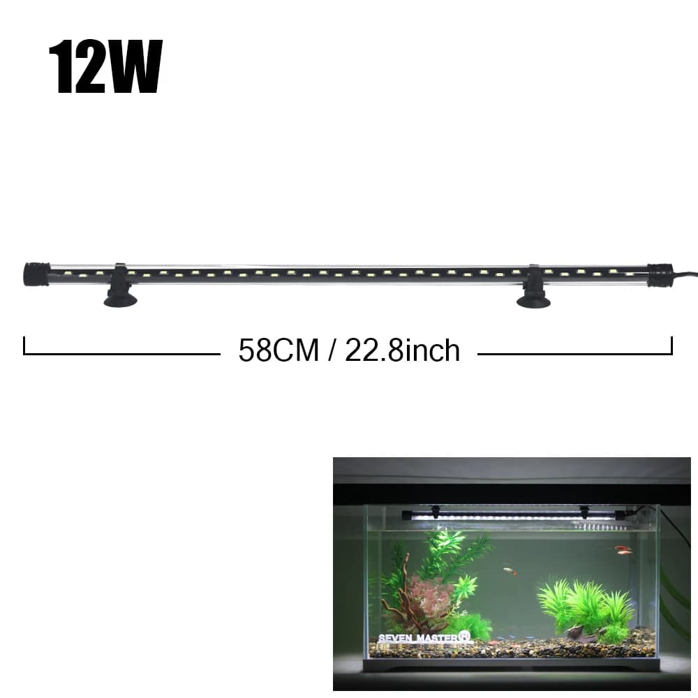 Aquarium Light LED Plant Grow Lamp Waterproof Fish Tank Light 18-58CM Underwater Aquariums Decor Lighting 90-260V 5730chip
