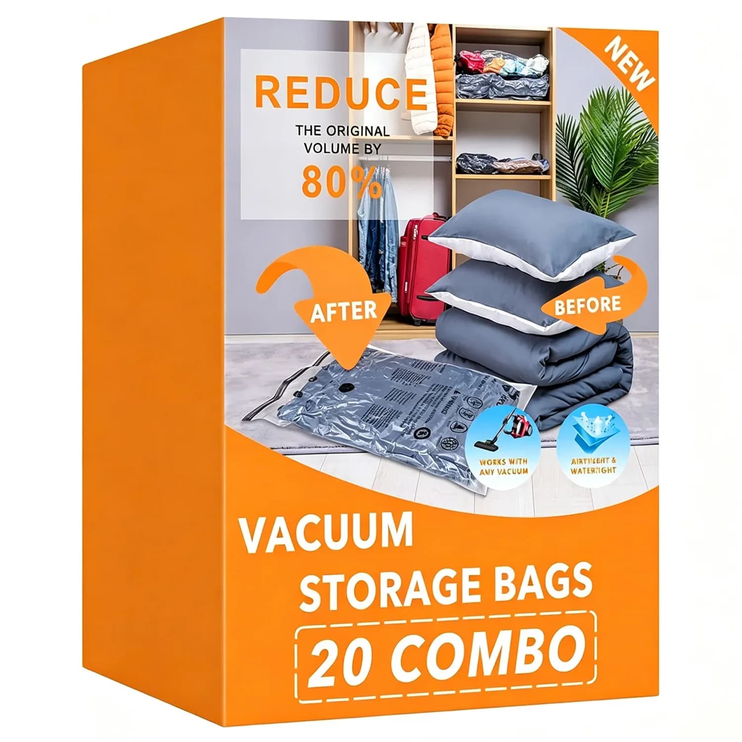 Vacuum Storage Bags Combo Set 20 Pack