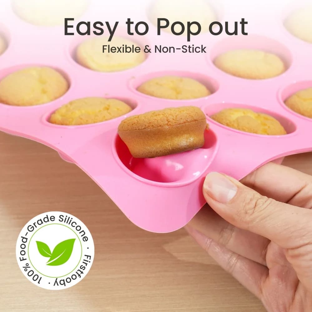 24-Hole Mini Muffin Silicone Baking Pan