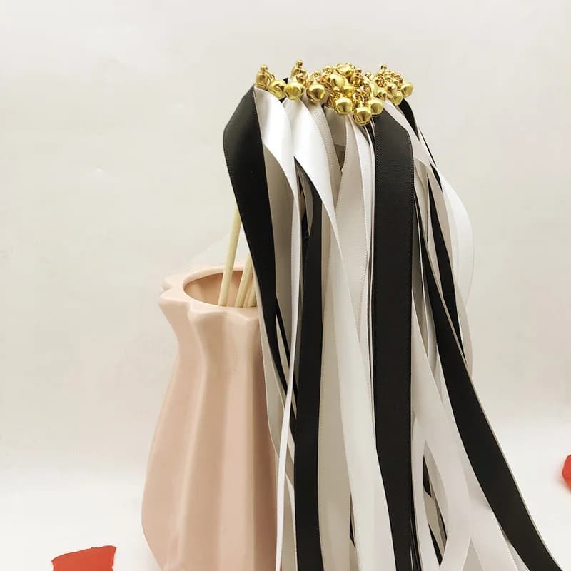 Ribbon Fairy Wands with Silver Bells