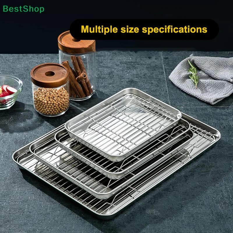 Stainless Steel Baking Pan Set with Cooling Rack