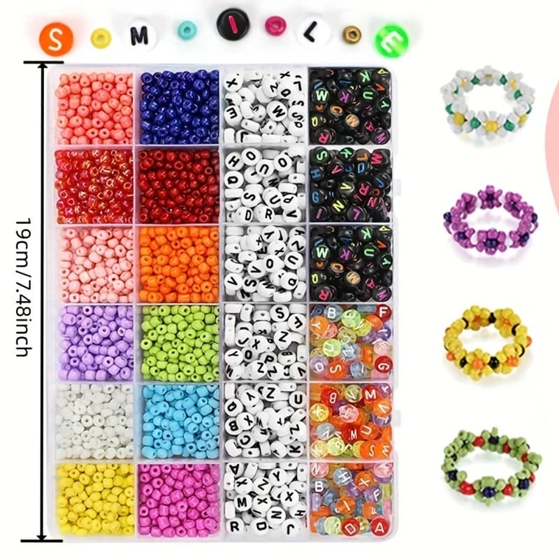 Acrylic Beads DIY Jewelry Kit - 2600 Pieces