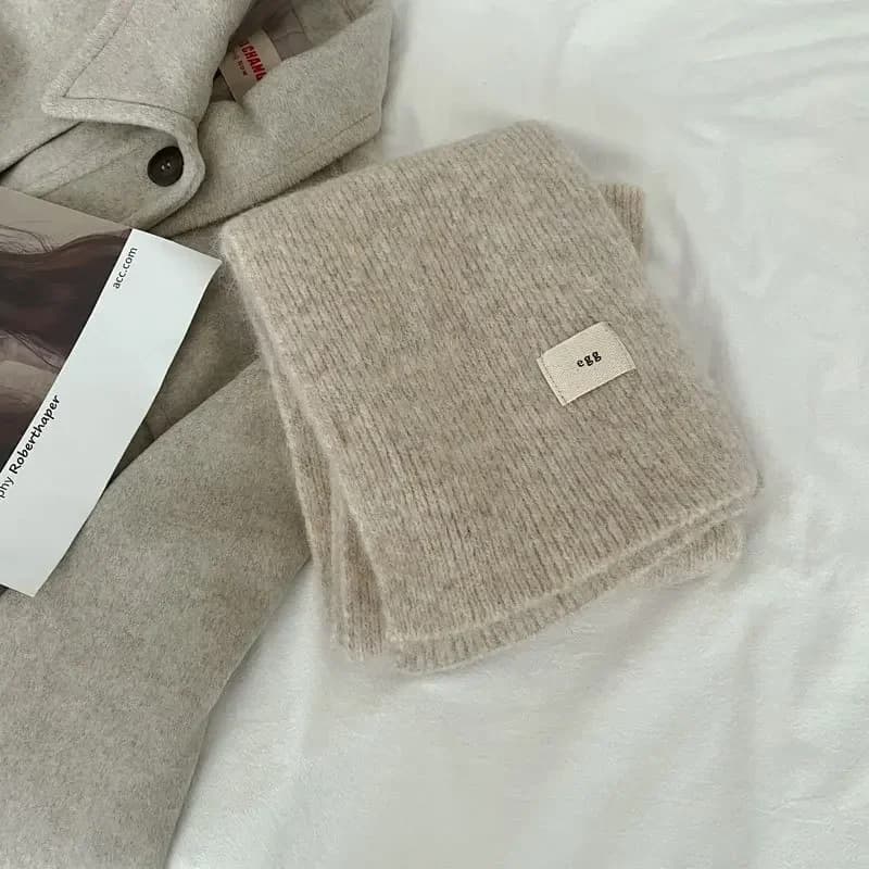 Women's Knitted Thickened Mohair Scarf