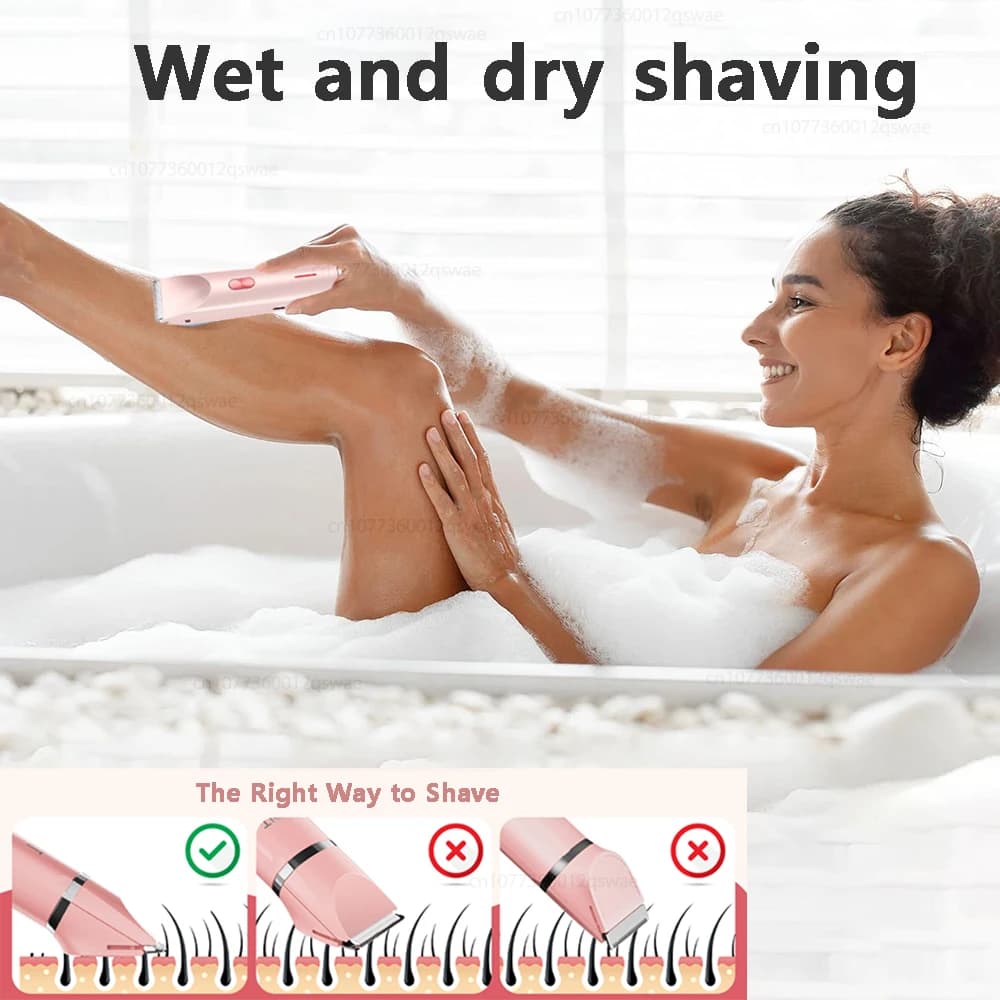 Women's Dual-Blade Electric Body Hair Trimmer