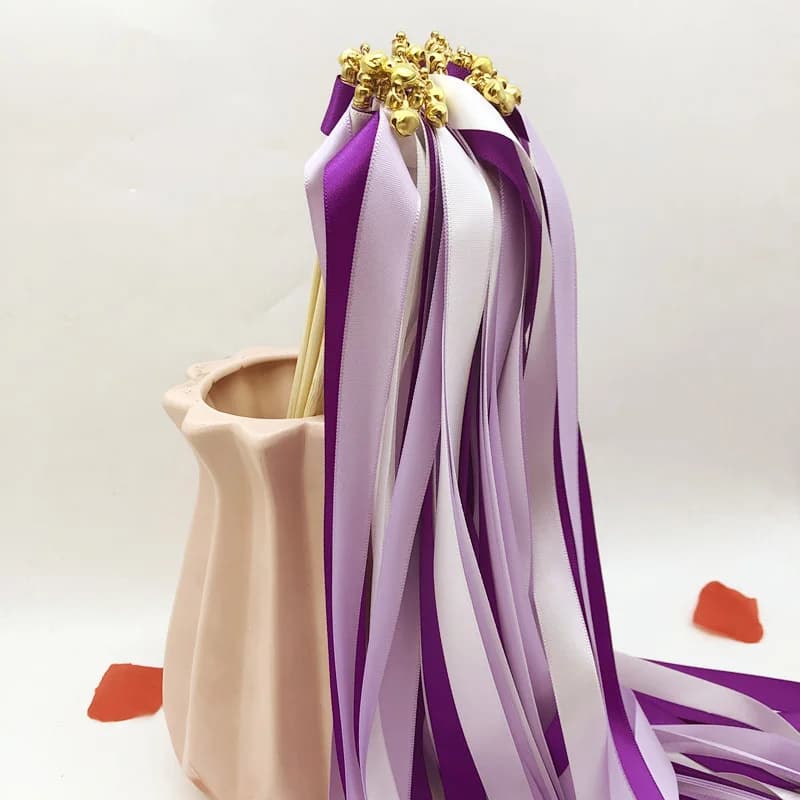 Ribbon Fairy Wands with Silver Bells