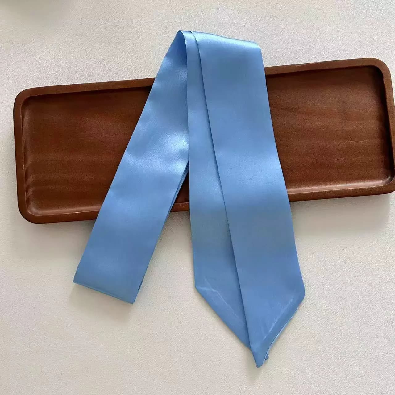 Long Skinny Satin Hair Scarf Headband