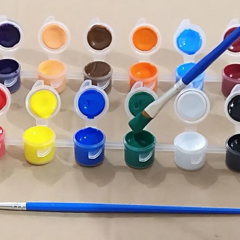 Acrylic Pigment Set With 12 Colors