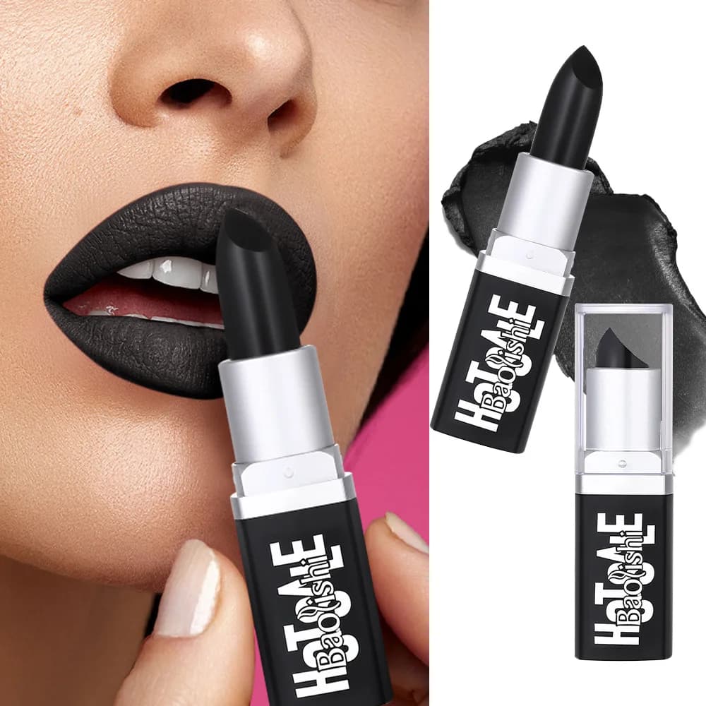 Matte Black Waterproof Lipstick