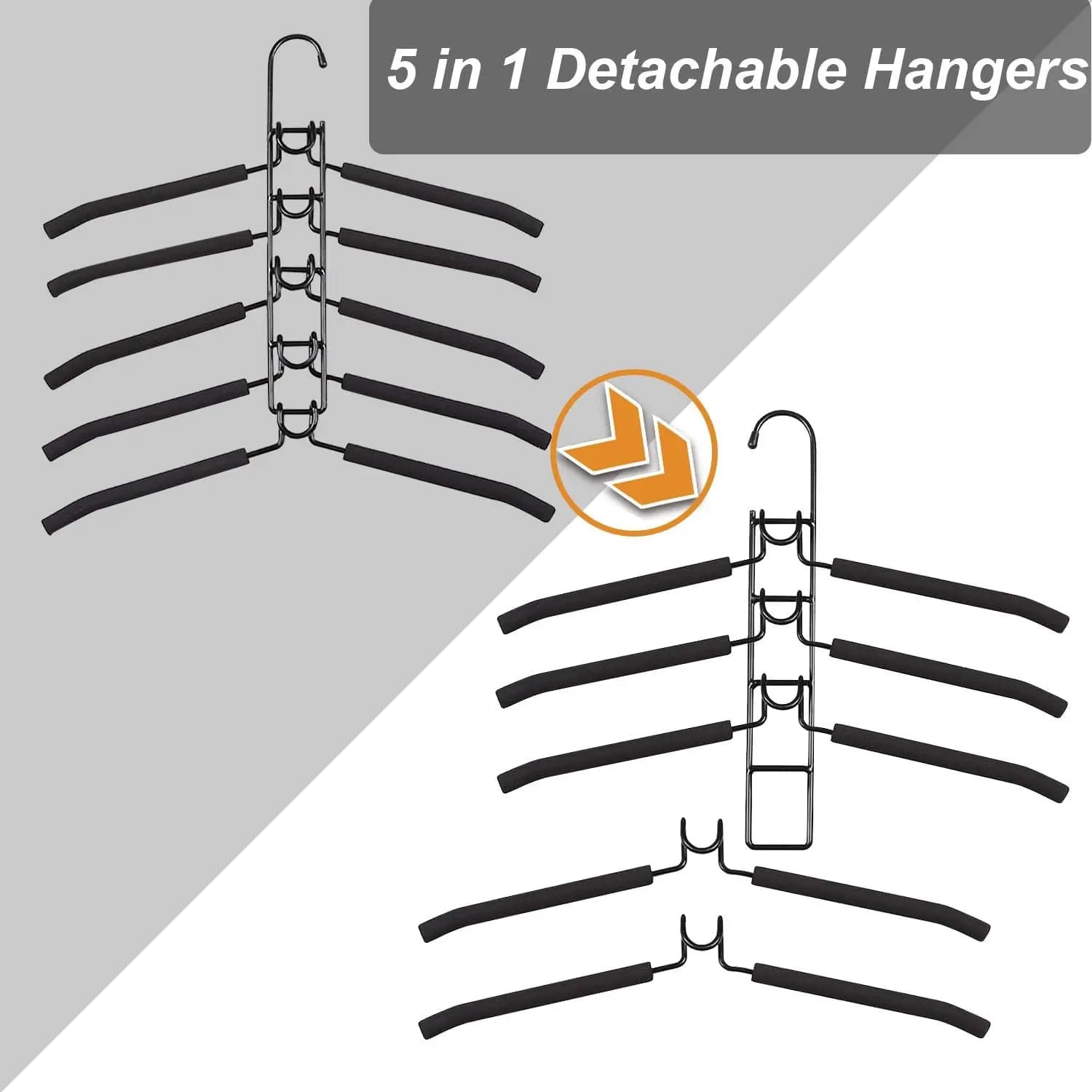 Multi-Tier Hanging Closet Organizer with Hooks