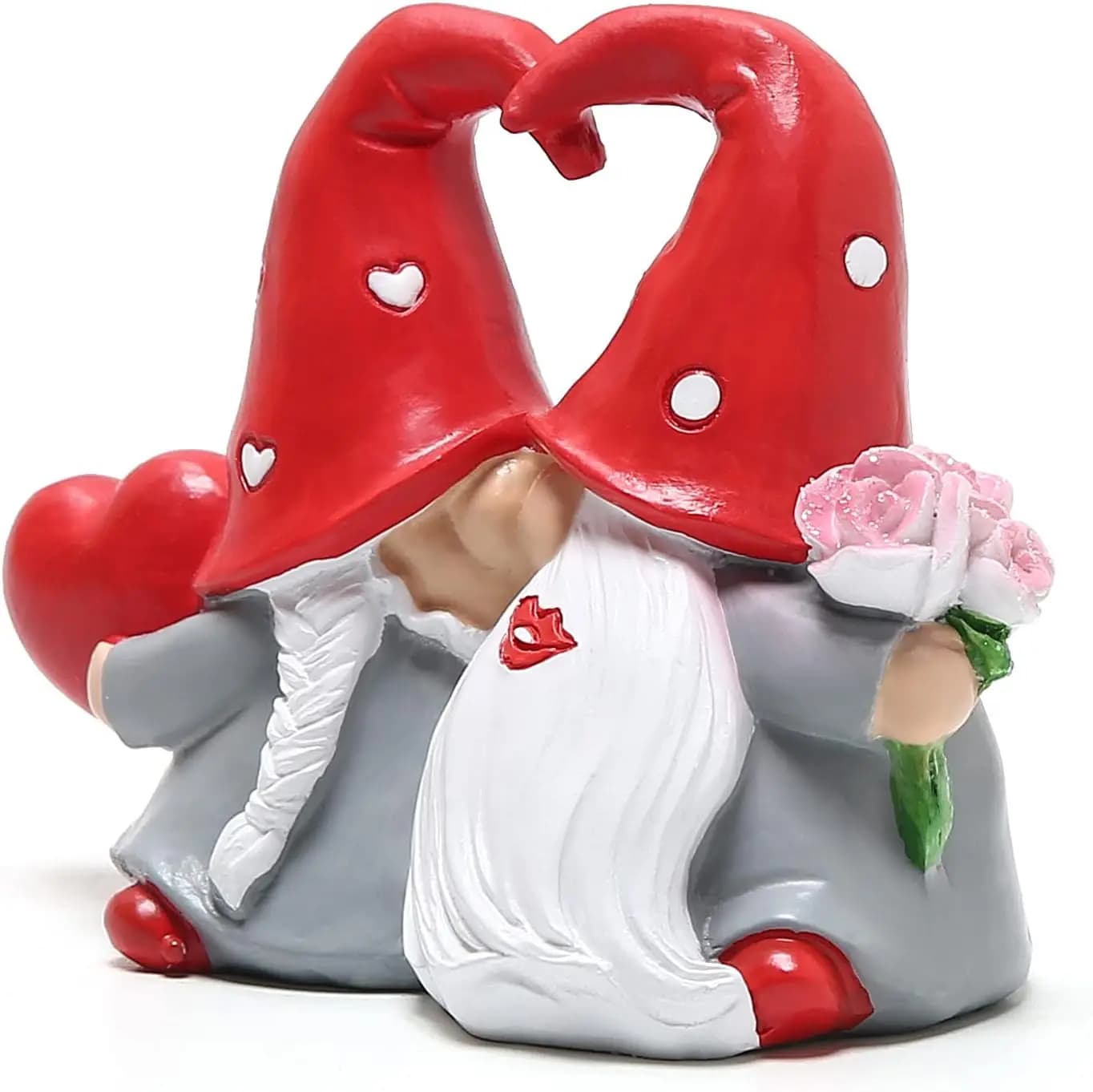 Valentines Day Gifts Valentine Gnomes for Valentines Day Decoration Home Ornaments Table Resin Decor Gifts (Flower Heart)