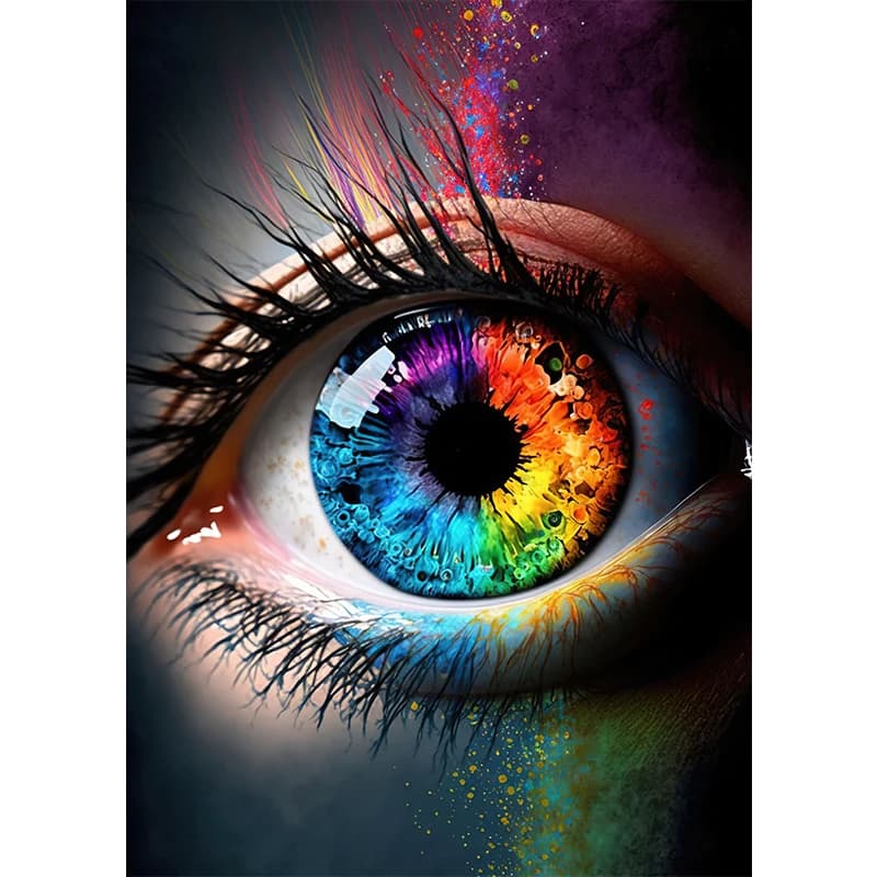 Abstract Eye Features Canvas Wall Art Print