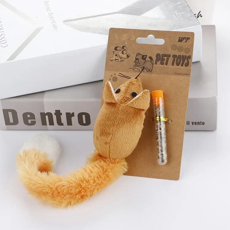Cat Interactive Plush Mouse Toy With Catnip
