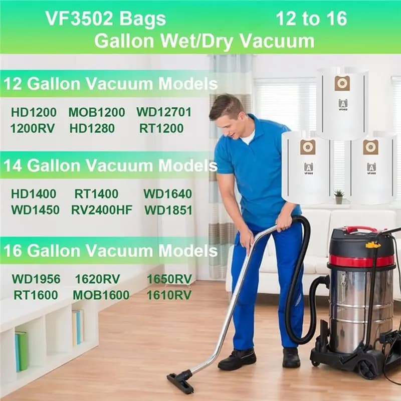 Replacement Vacuum Bags for Ridgid 12-16 Gallon Shop Vacs