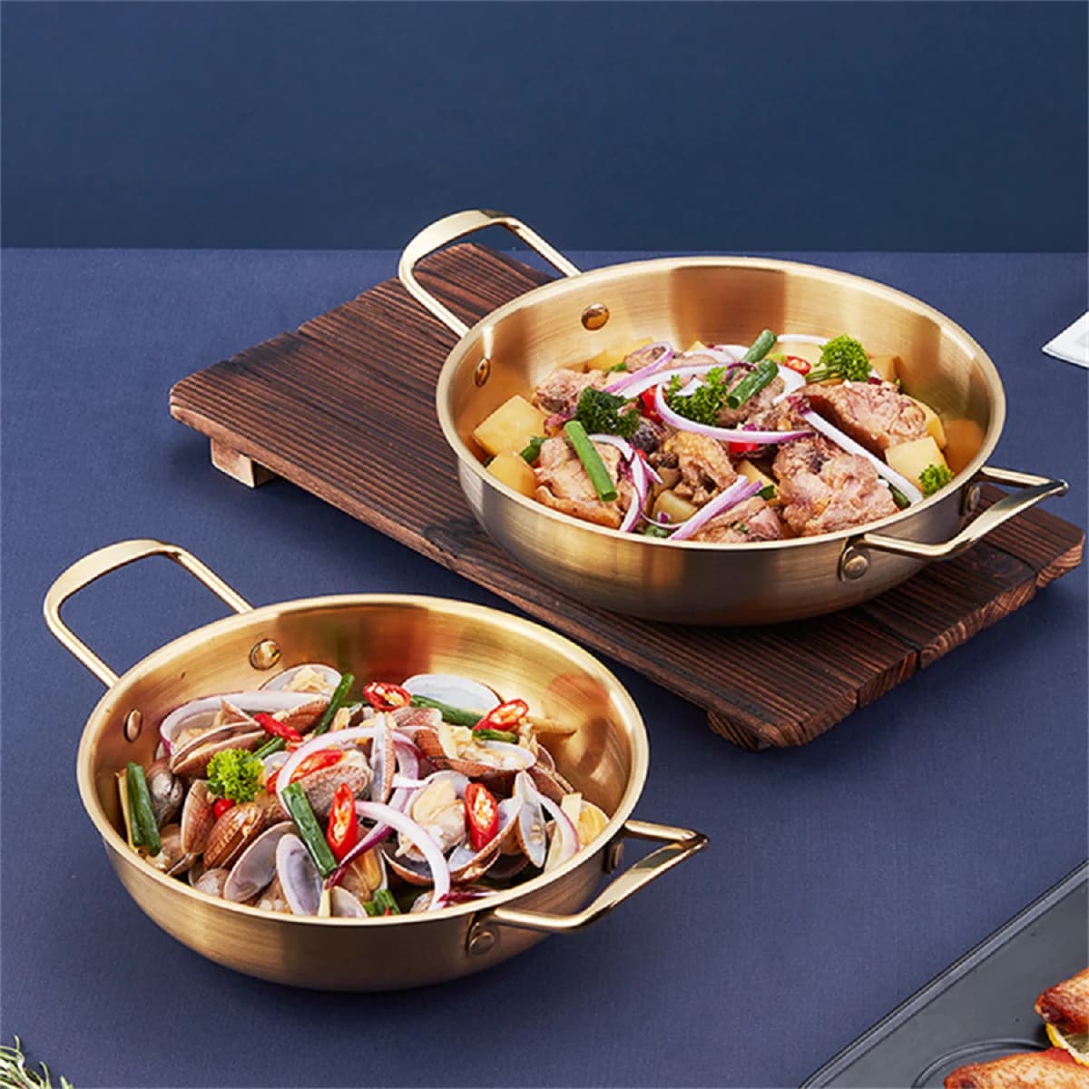 Stainless Steel Paella Pan with Handle