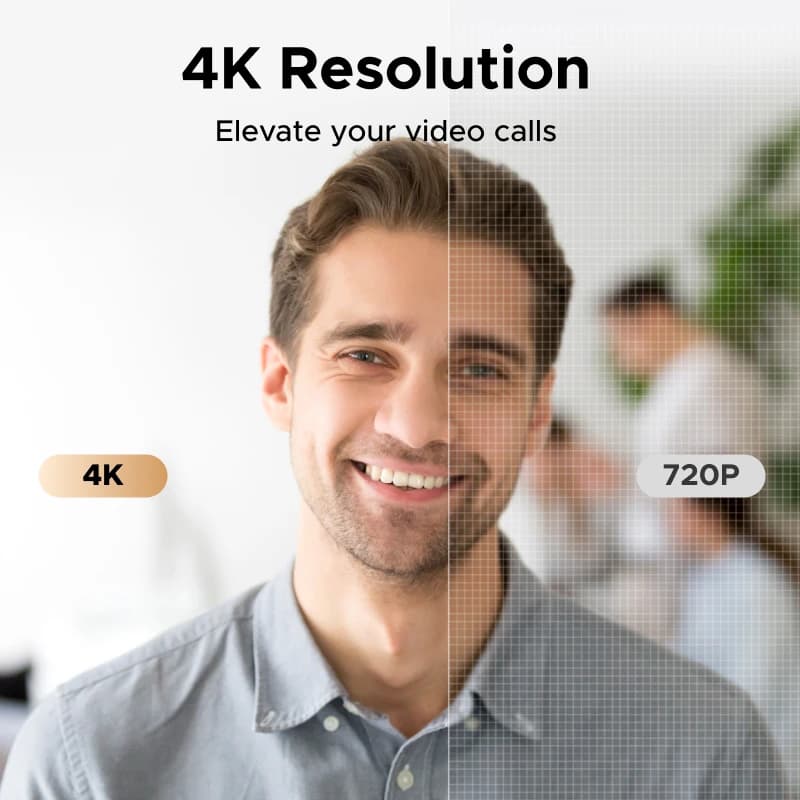 4K Auto Focus Webcam with Noise Cancelling Mics