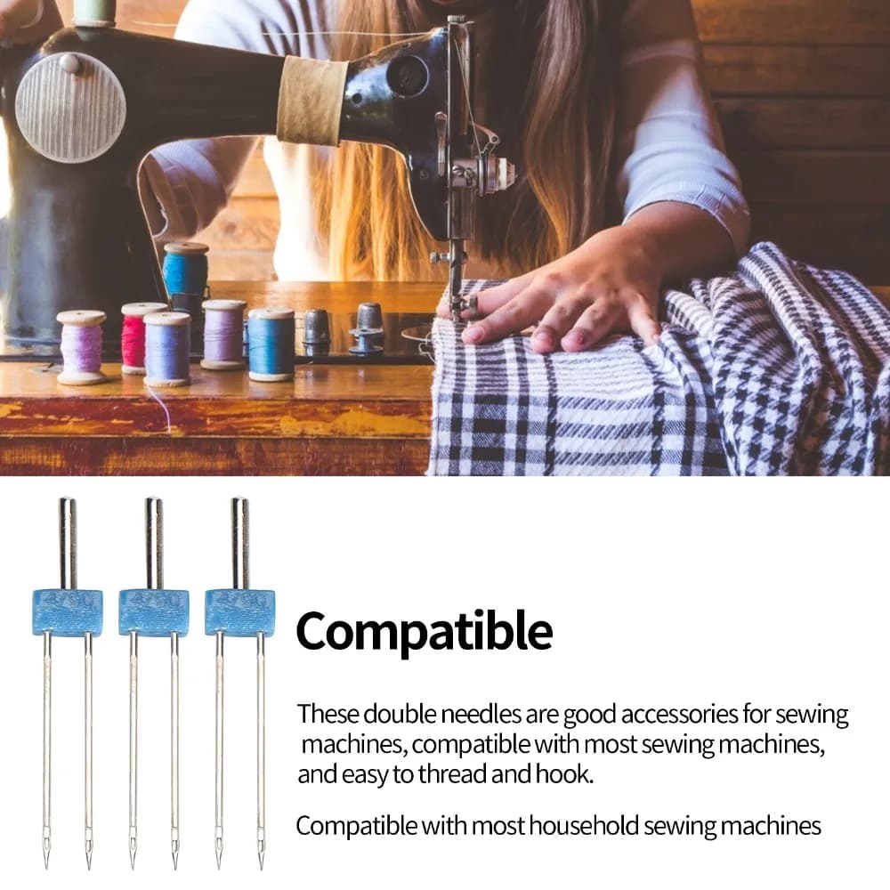 Steel Double Needle Pins Set