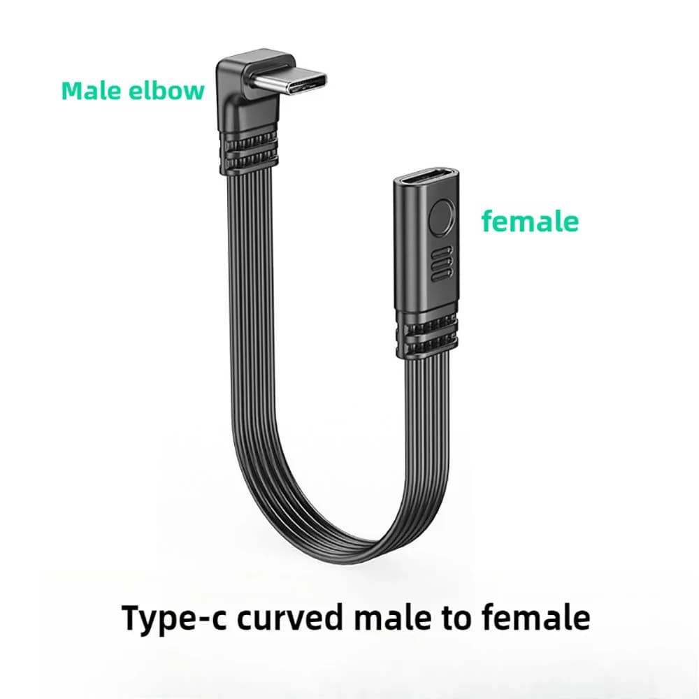 Type‑C Extension Cord Male to Female Fast‑Charge 480Mbps USB‑C Extender Wire for iPhone Samsung Xiaomi Smartphone Tablets Laptop