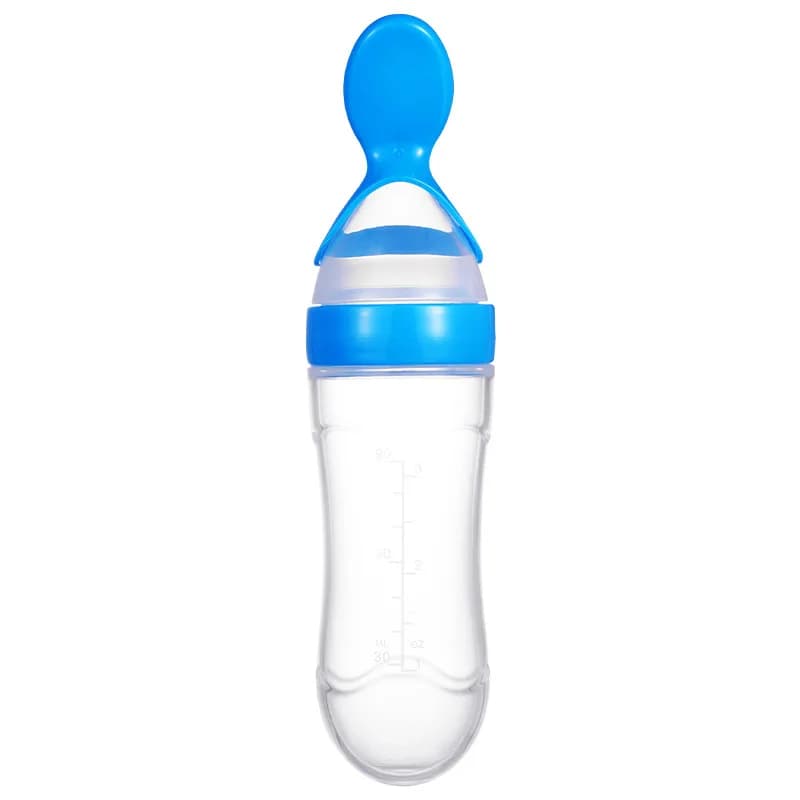 Baby Silicone Feeding Bottle with Spoon 90ml