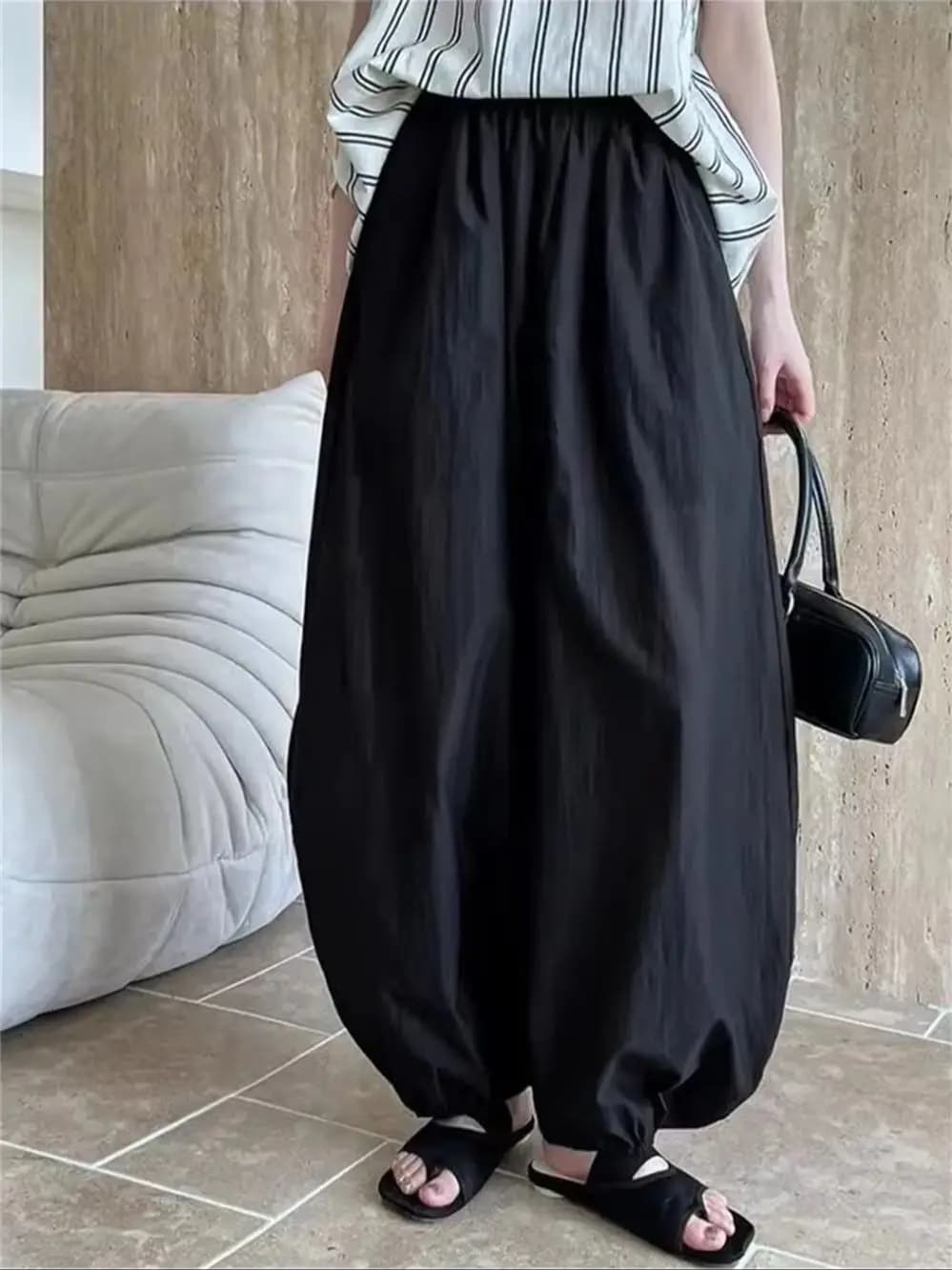 Women's Black Harem Pants